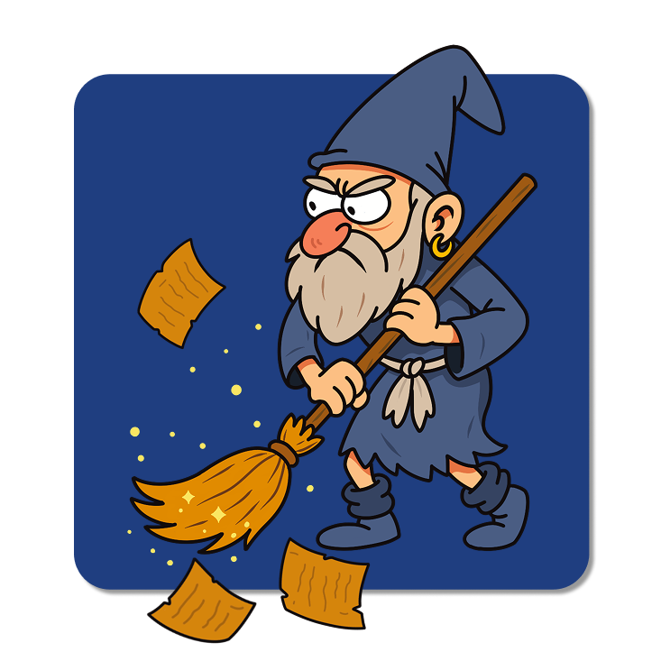 cadre de sorcier bleu